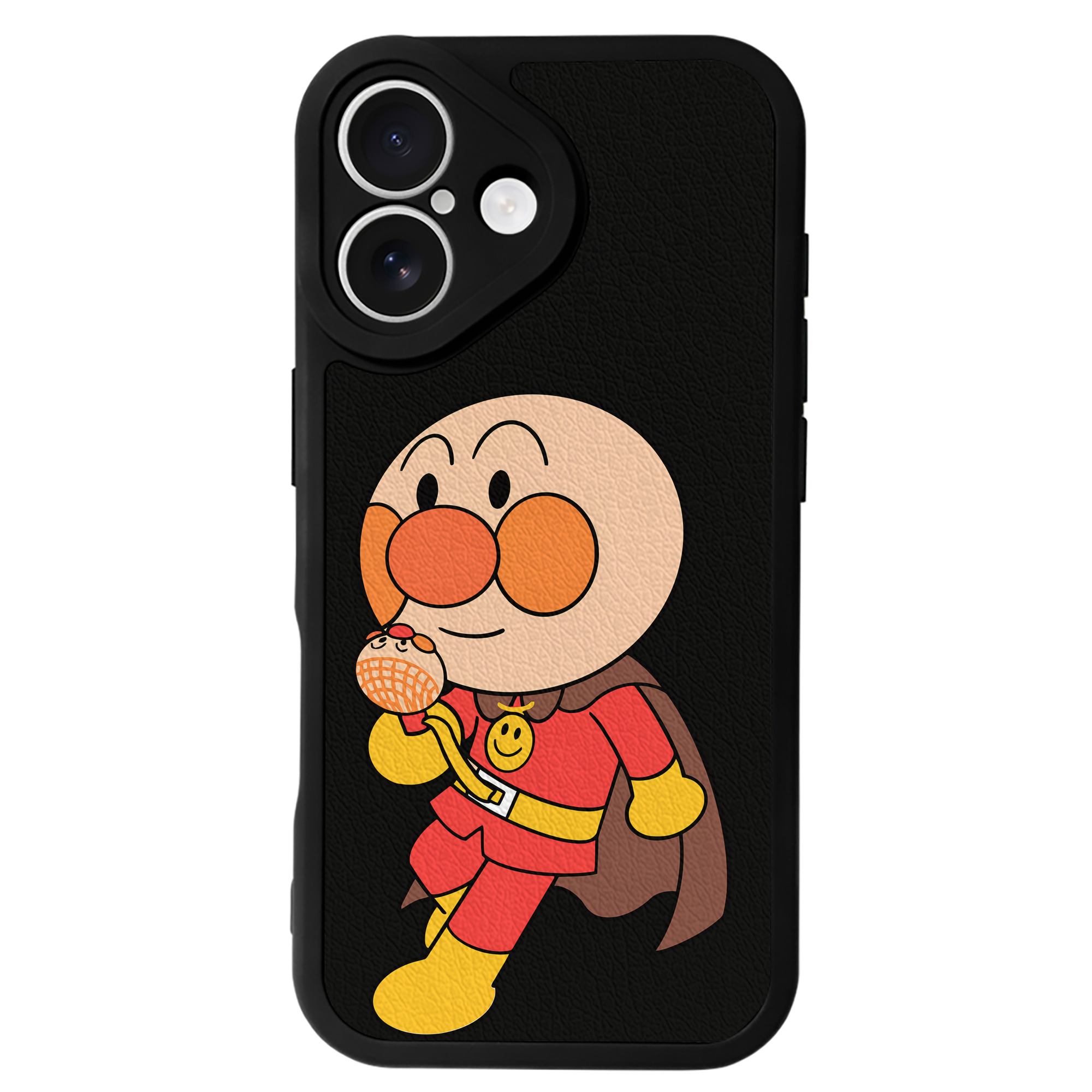 （画像用） アンパンマン Anpanman 【iPhone 16シリーズ対応】シリコンスマホケース（レザー調） 材質：シリコン